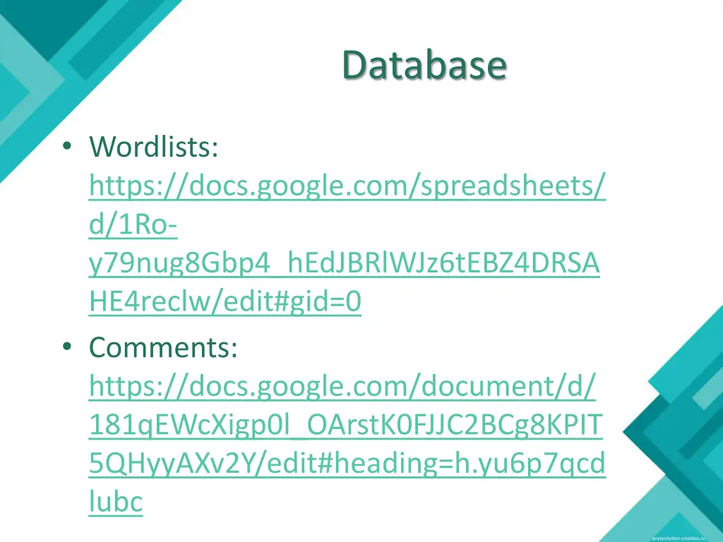 database