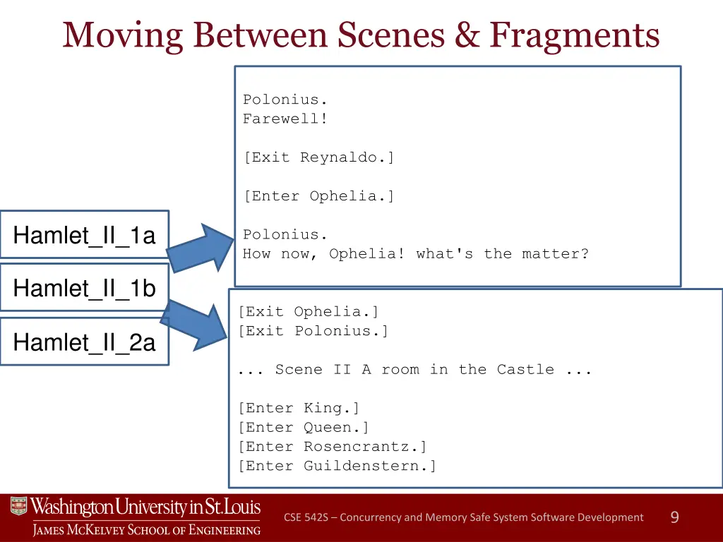moving between scenes fragments