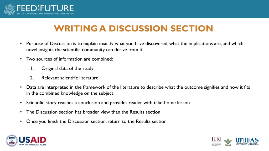writing a discussion section