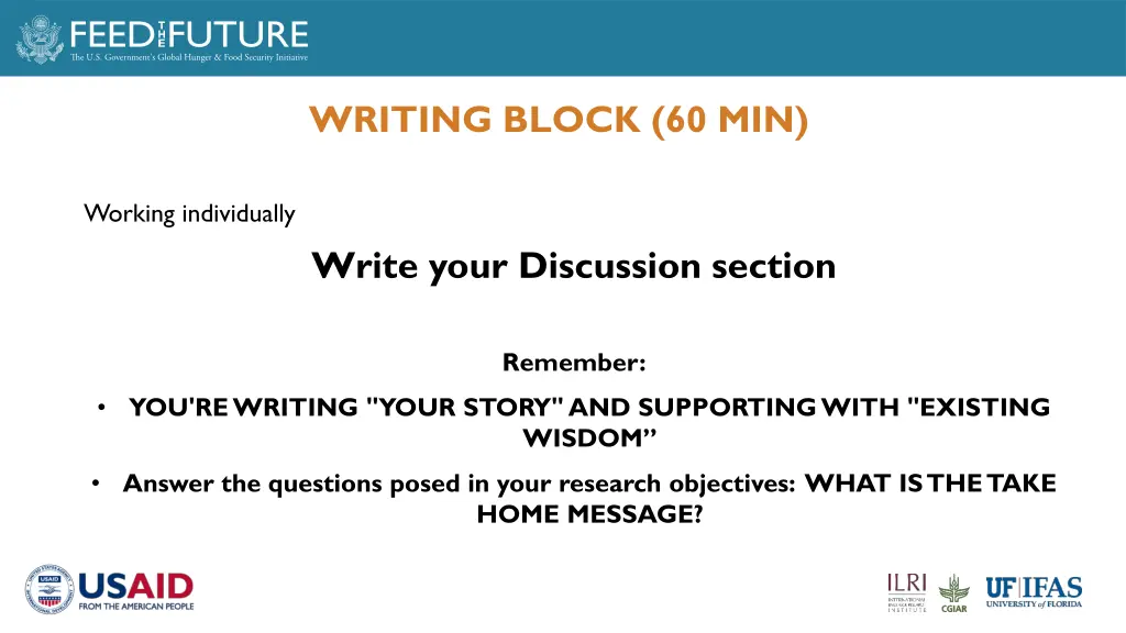 writing block 60 min