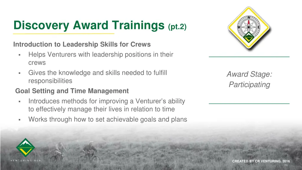 discovery award trainings pt 2