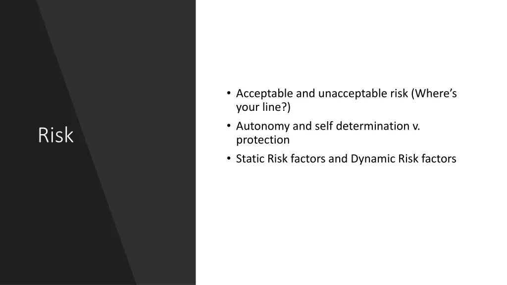 acceptable and unacceptable risk where s your