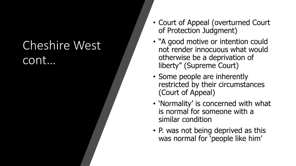 court of appeal overturned court of protection