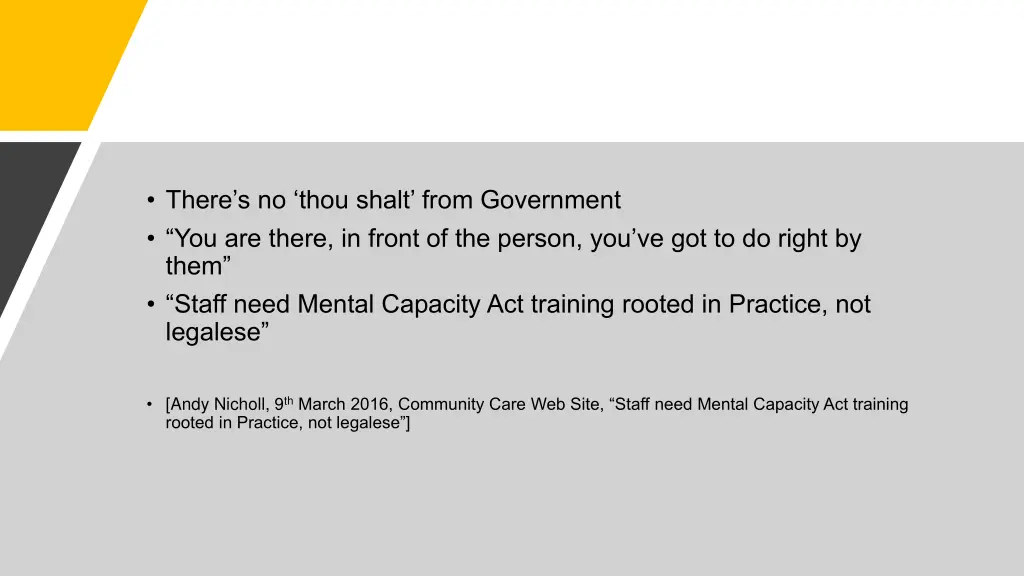 there s no thou shalt from government