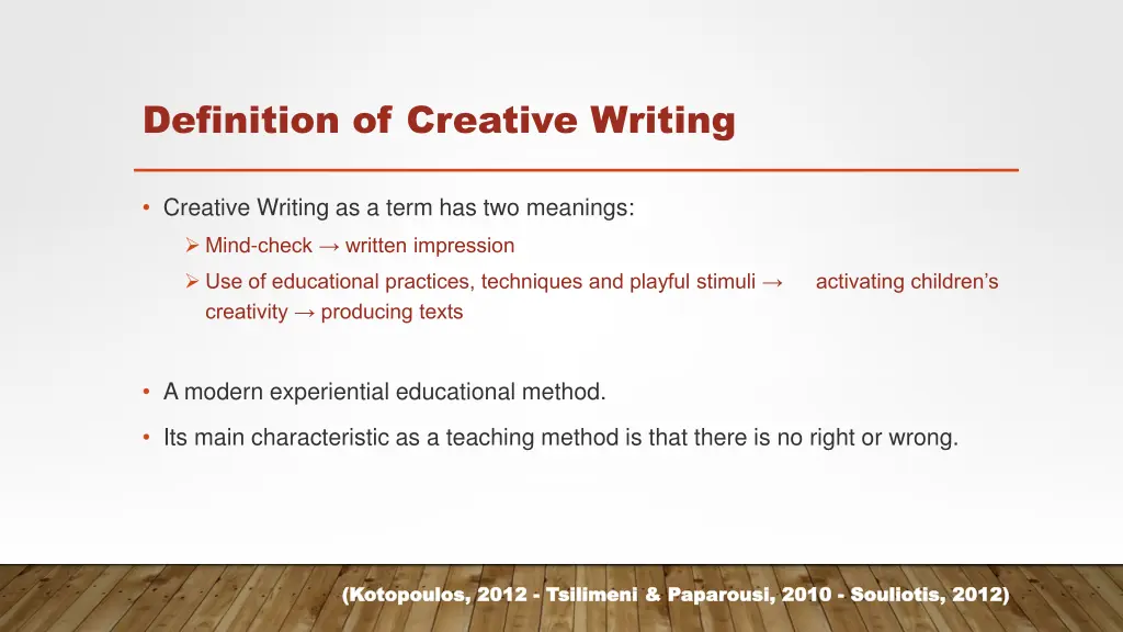 definition of creative writing