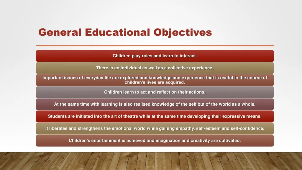 general educational objectives