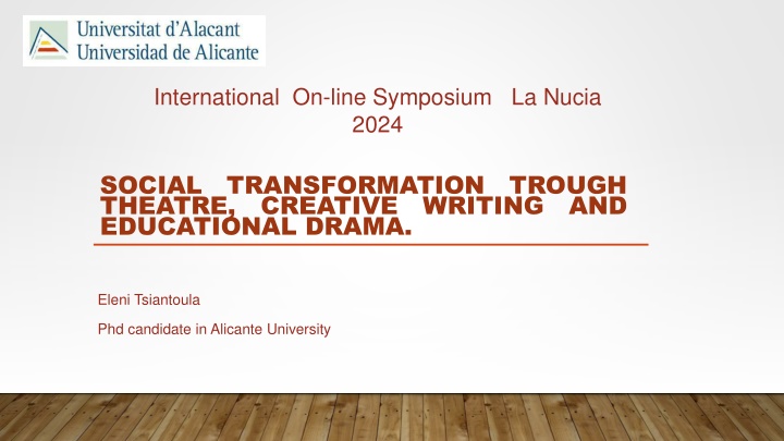 international on line symposium la nucia 2024