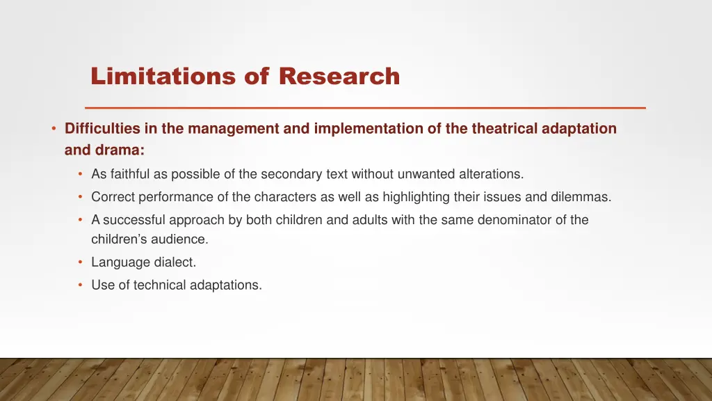 limitations of research