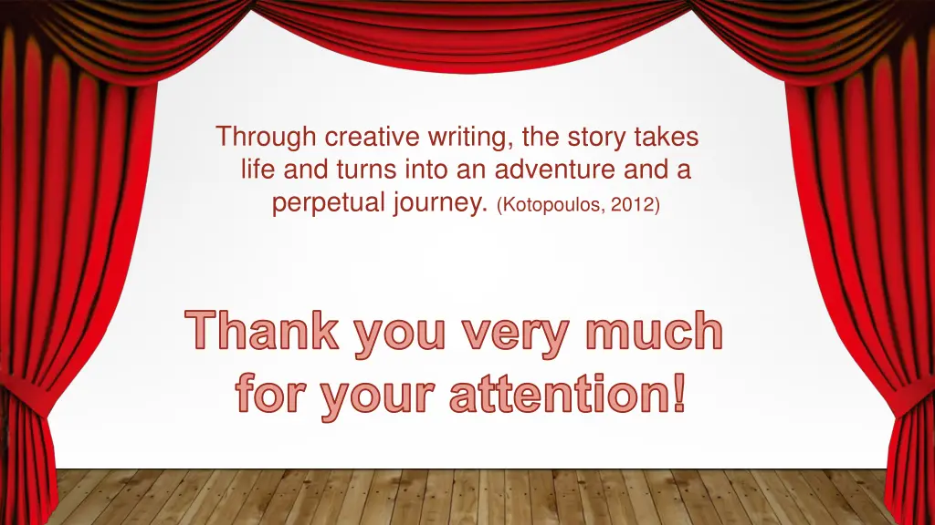 through creative writing the story takes life