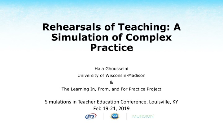 rehearsals of teaching a simulation of complex