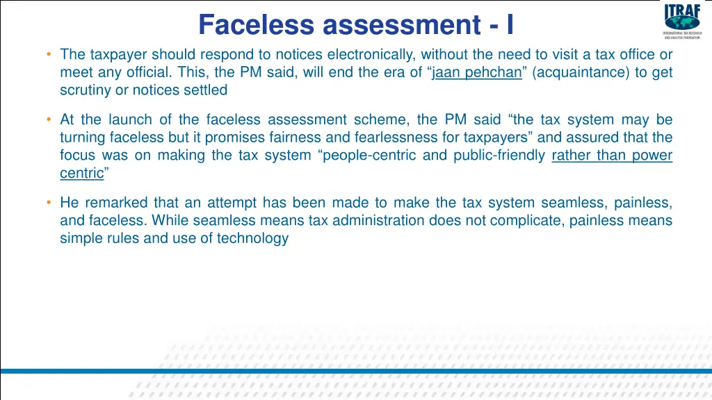 faceless assessment i the taxpayer should respond