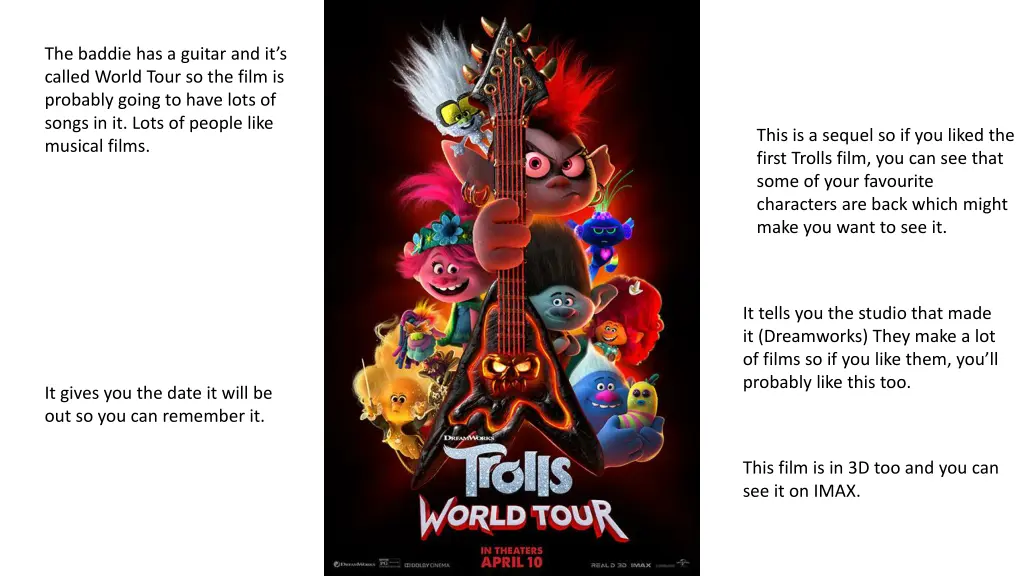 the baddie has a guitar and it s called world