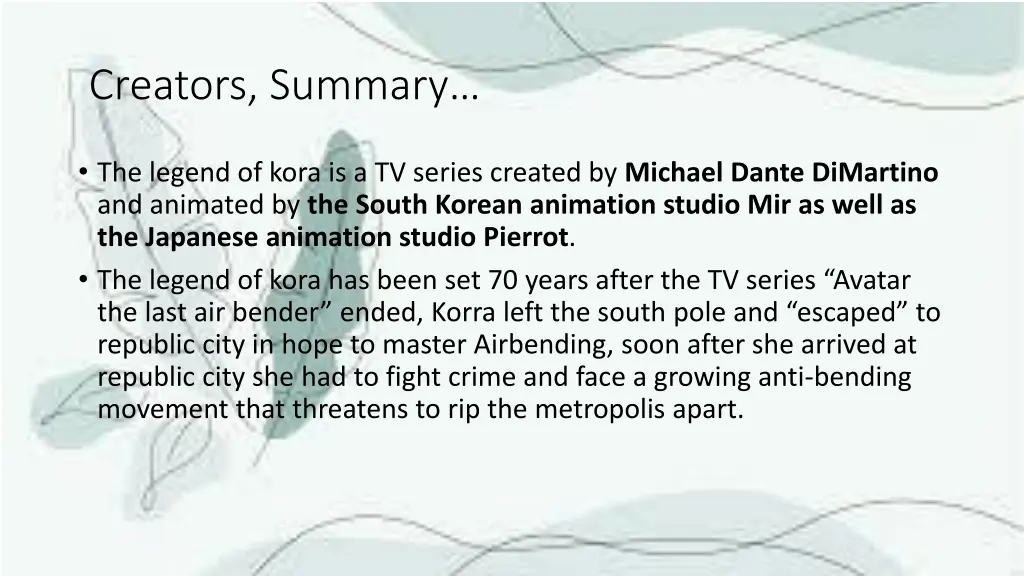 creators summary