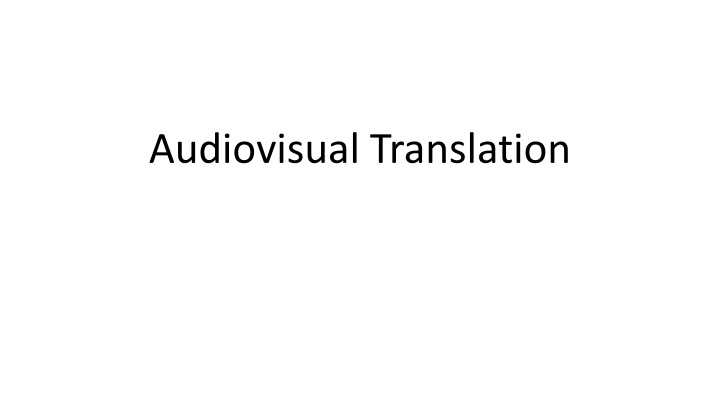 audiovisual translation