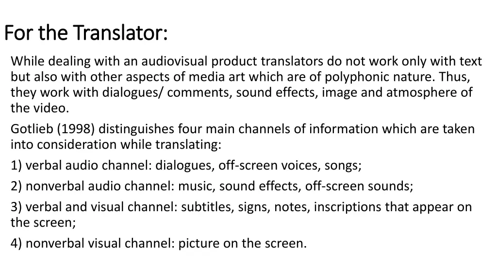 for the translator for the translator