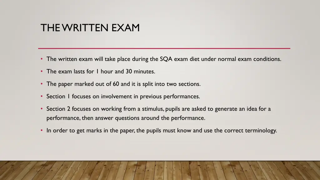 the written exam
