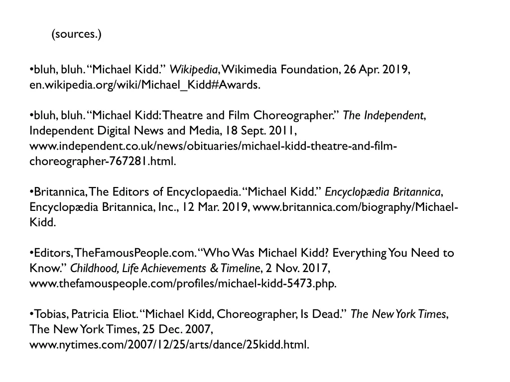 sources
