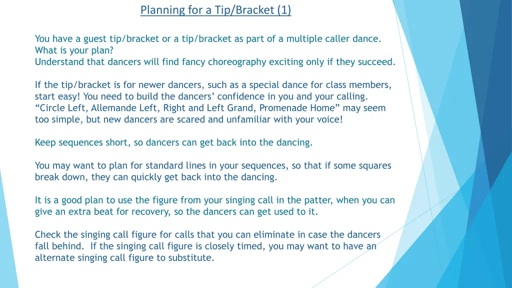 planning for a tip bracket 1