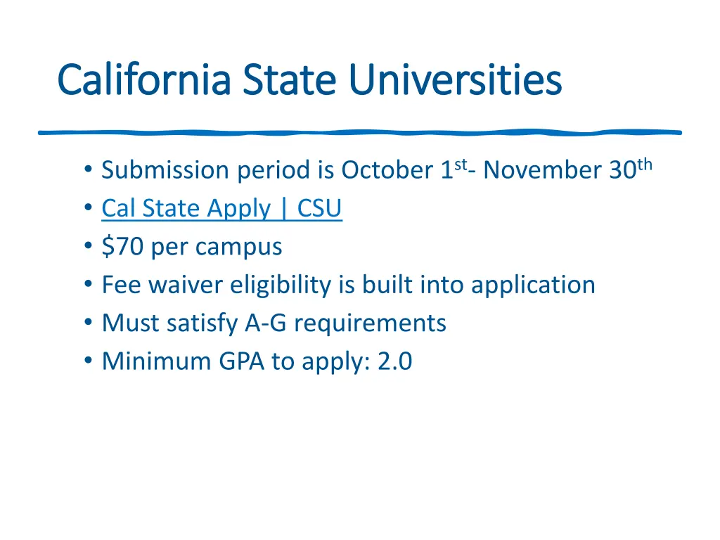 california state universities california state