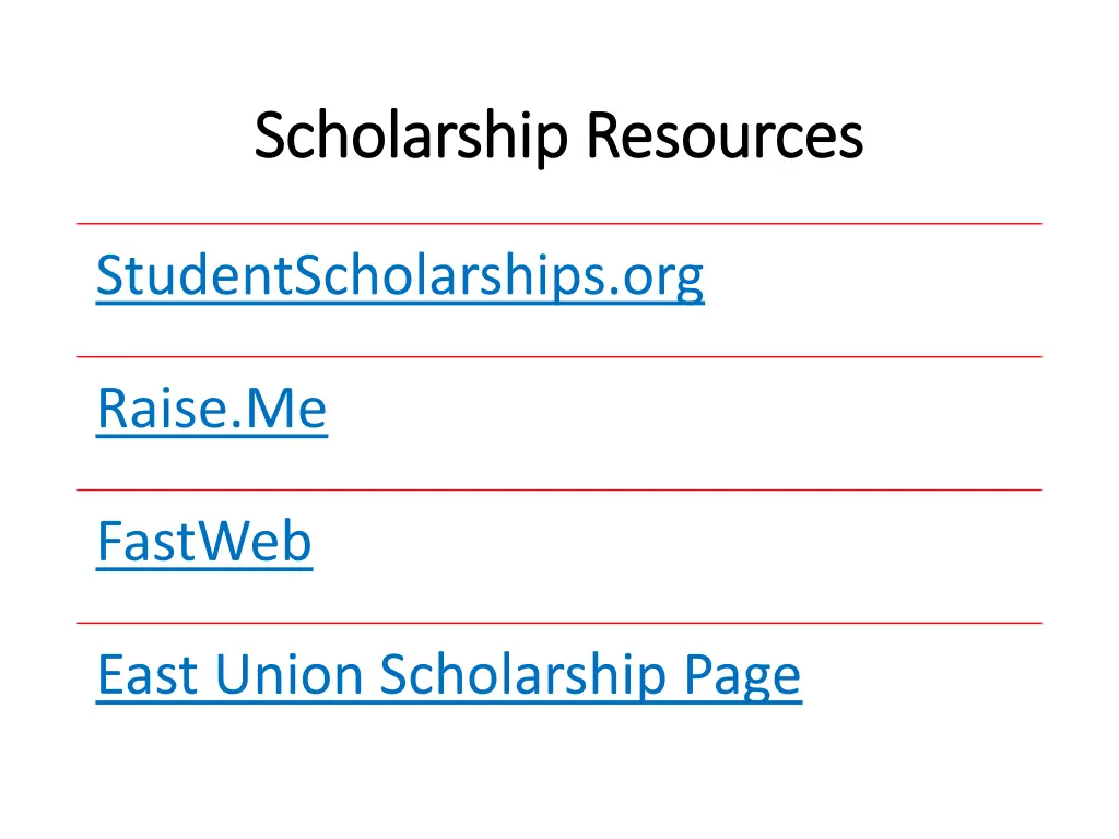 scholarship resources scholarship resources