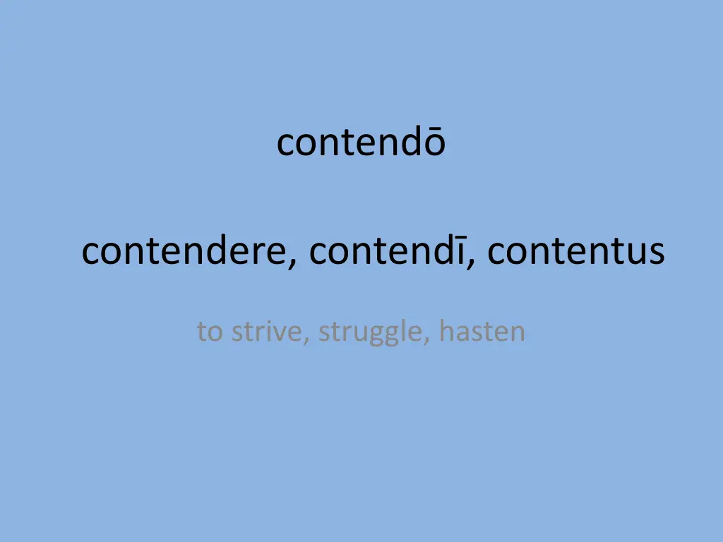 contend