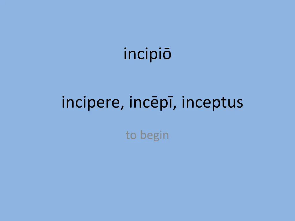 incipi