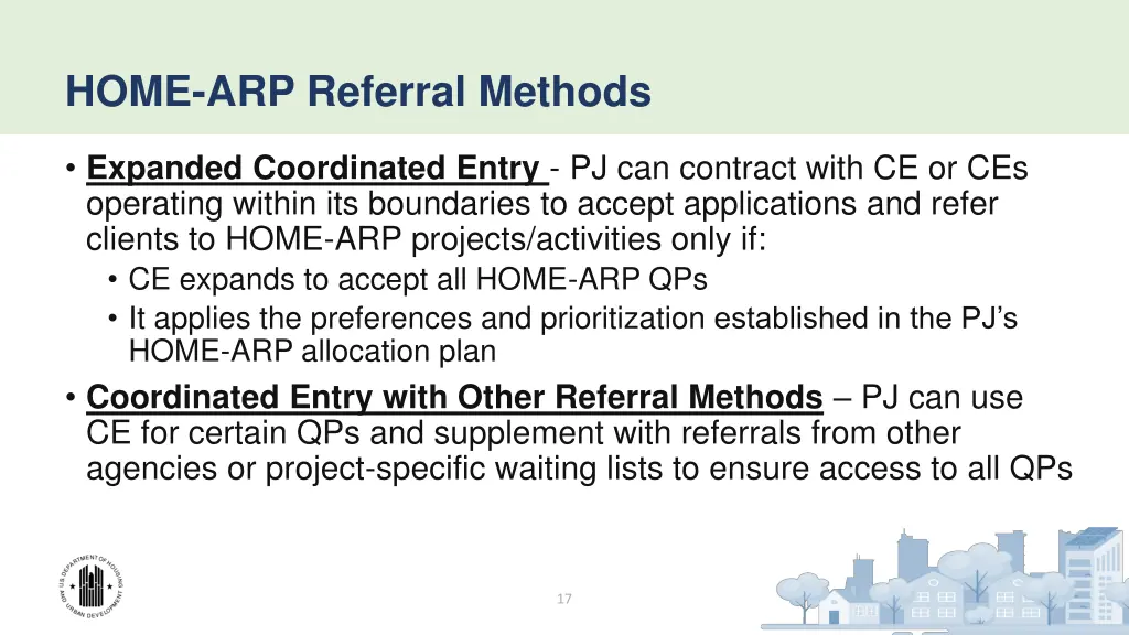 home arp referral methods