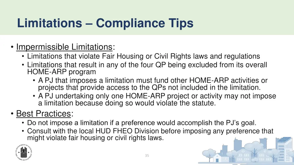 limitations compliance tips