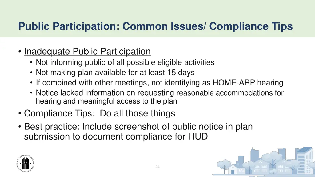 public participation common issues compliance tips