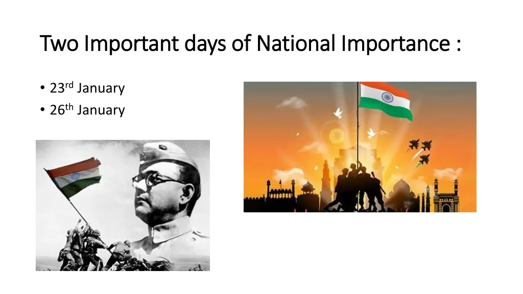 two important days of national importance