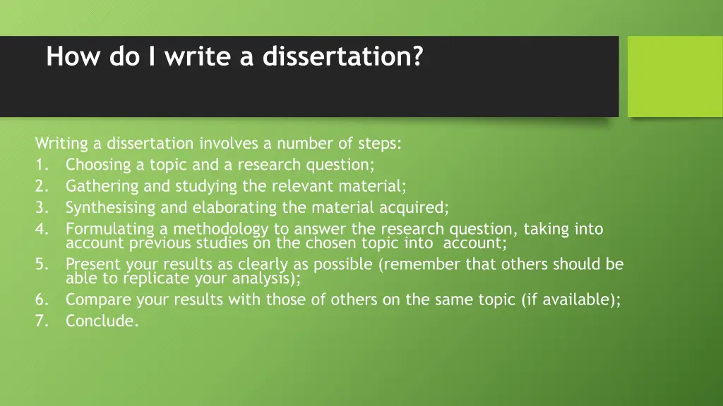 how do i write a dissertation