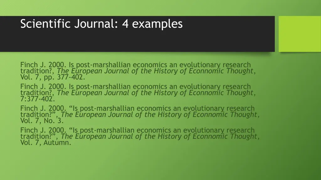 scientific journal 4 examples