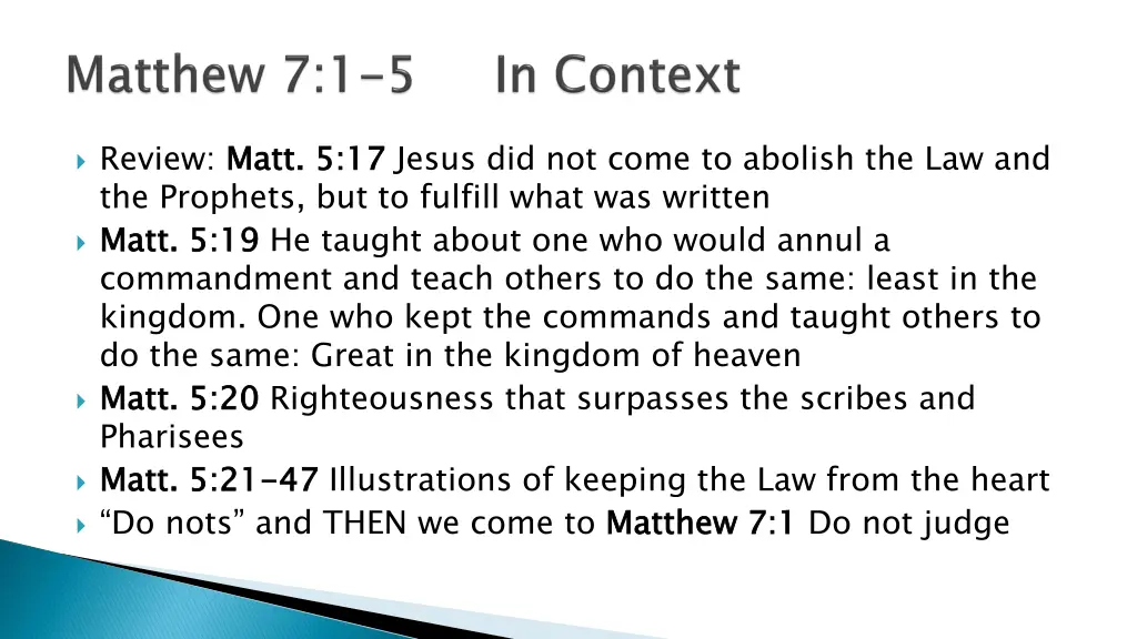 review matt 5 17 the prophets but to fulfill what