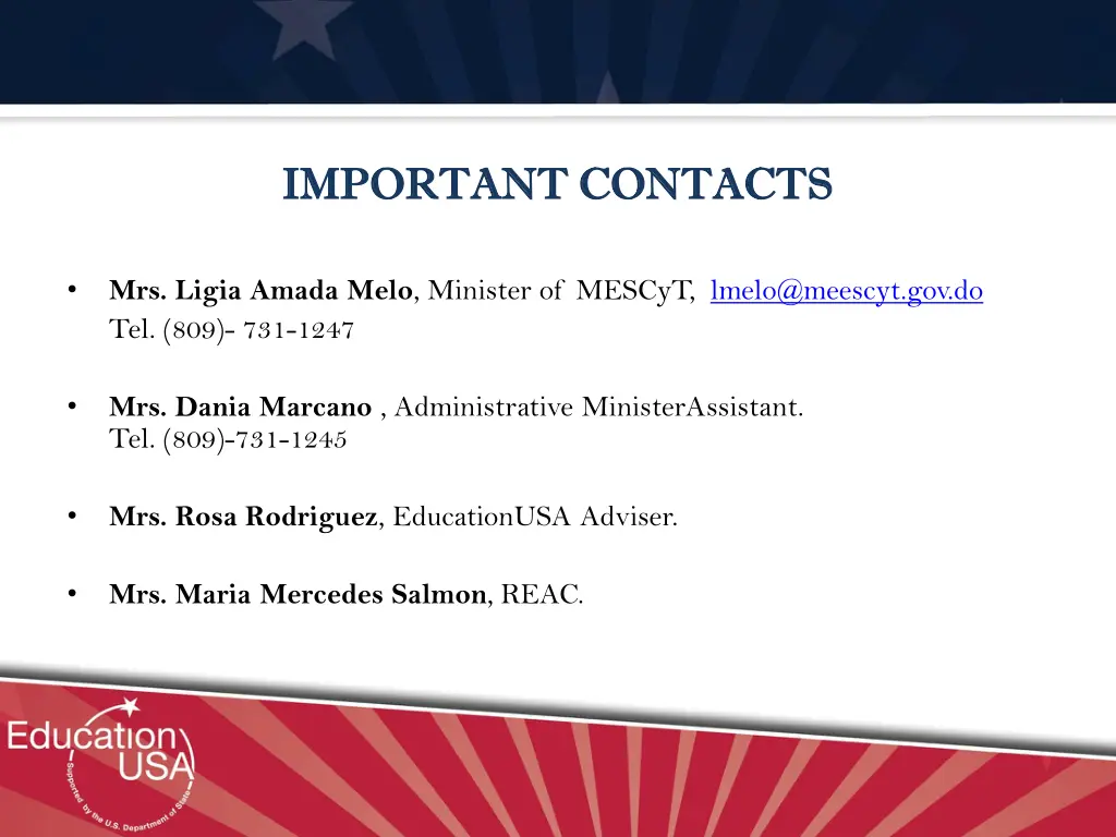 important contacts important contacts