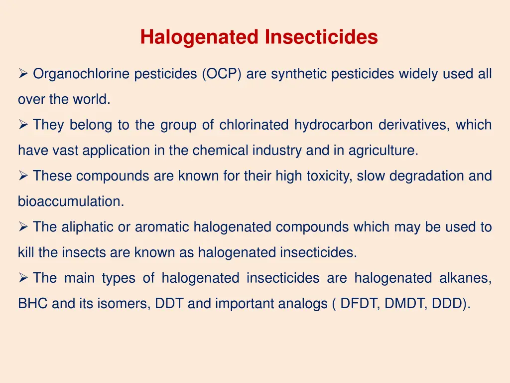 halogenated insecticides