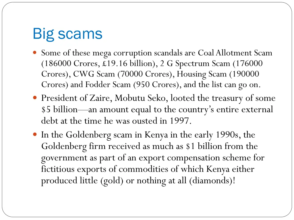 big scams