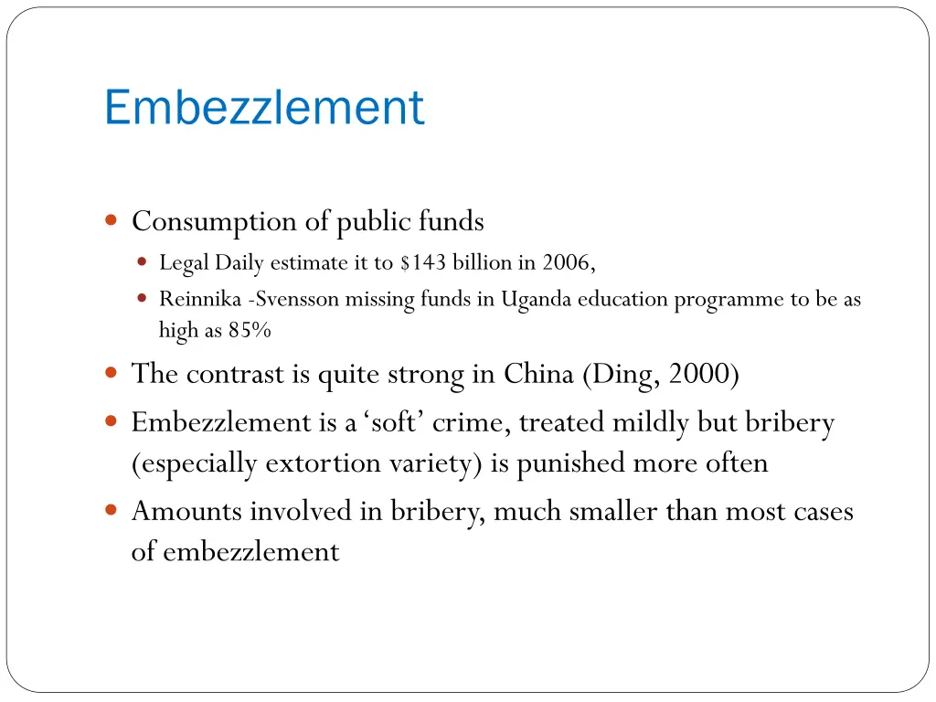 embezzlement