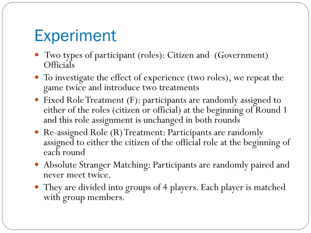 experiment