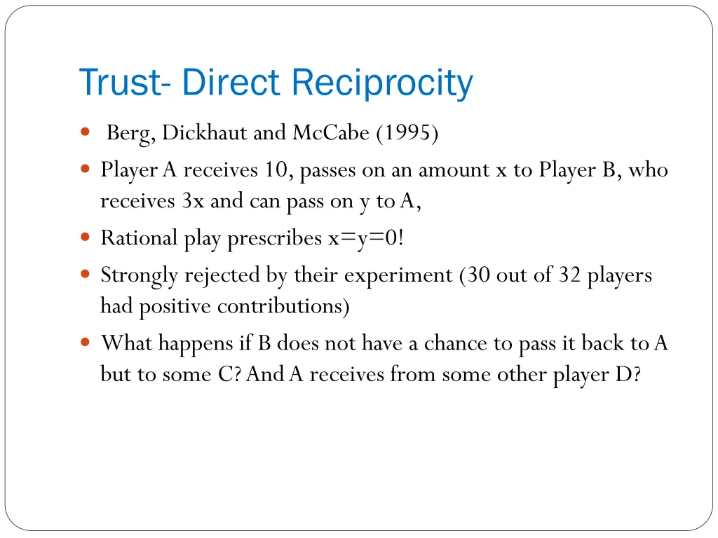 trust direct reciprocity
