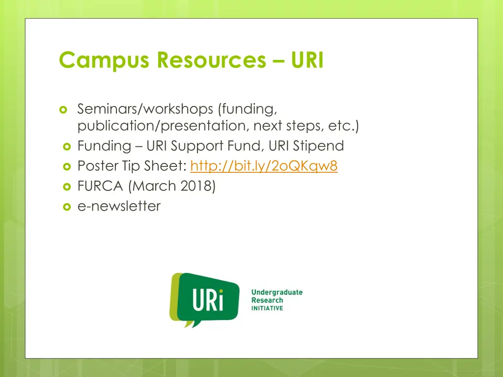 campus resources uri