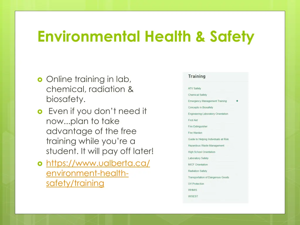 environmental health safety