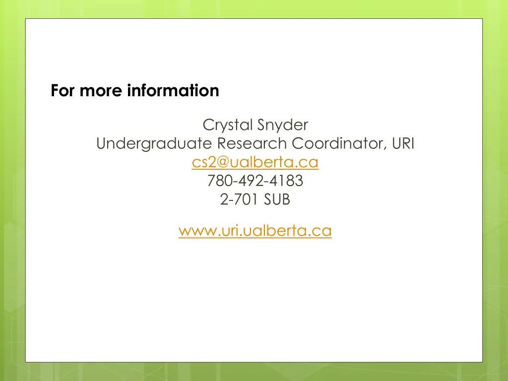 for more information