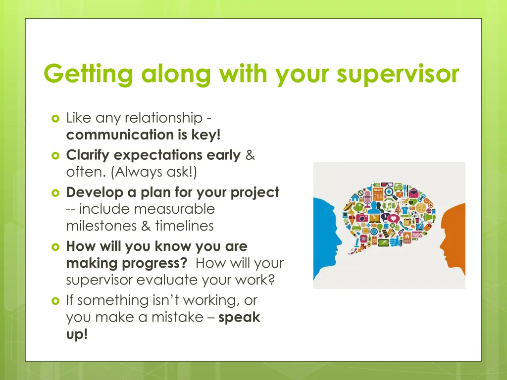 getting along with your supervisor