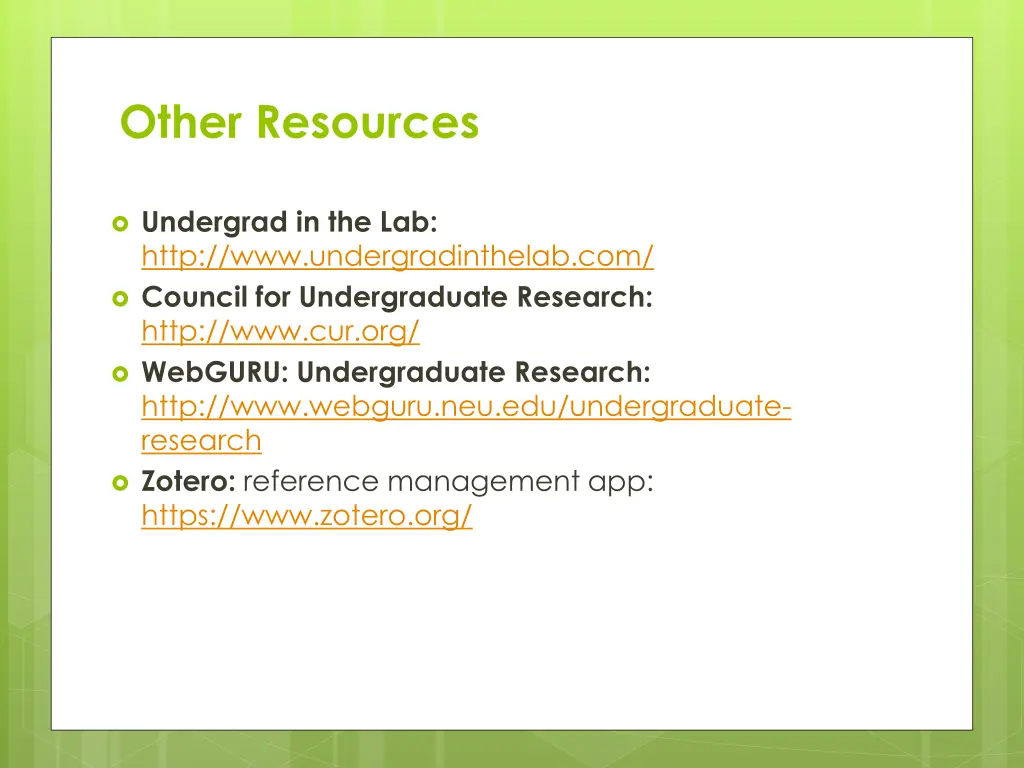 other resources