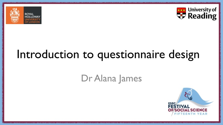 introduction to questionnaire design