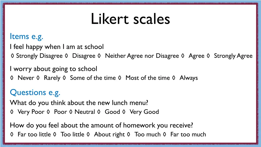 likert scales
