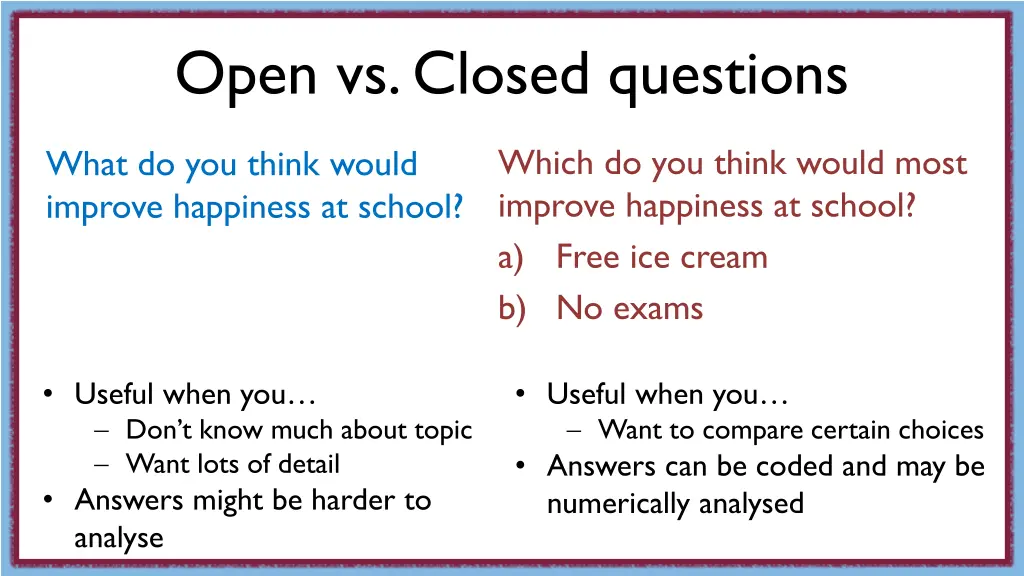 open vs closed questions