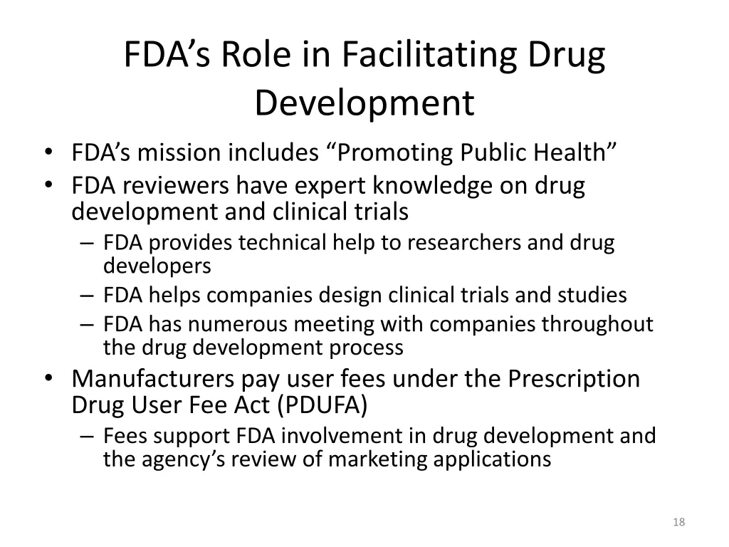 fda s role in facilitating drug development