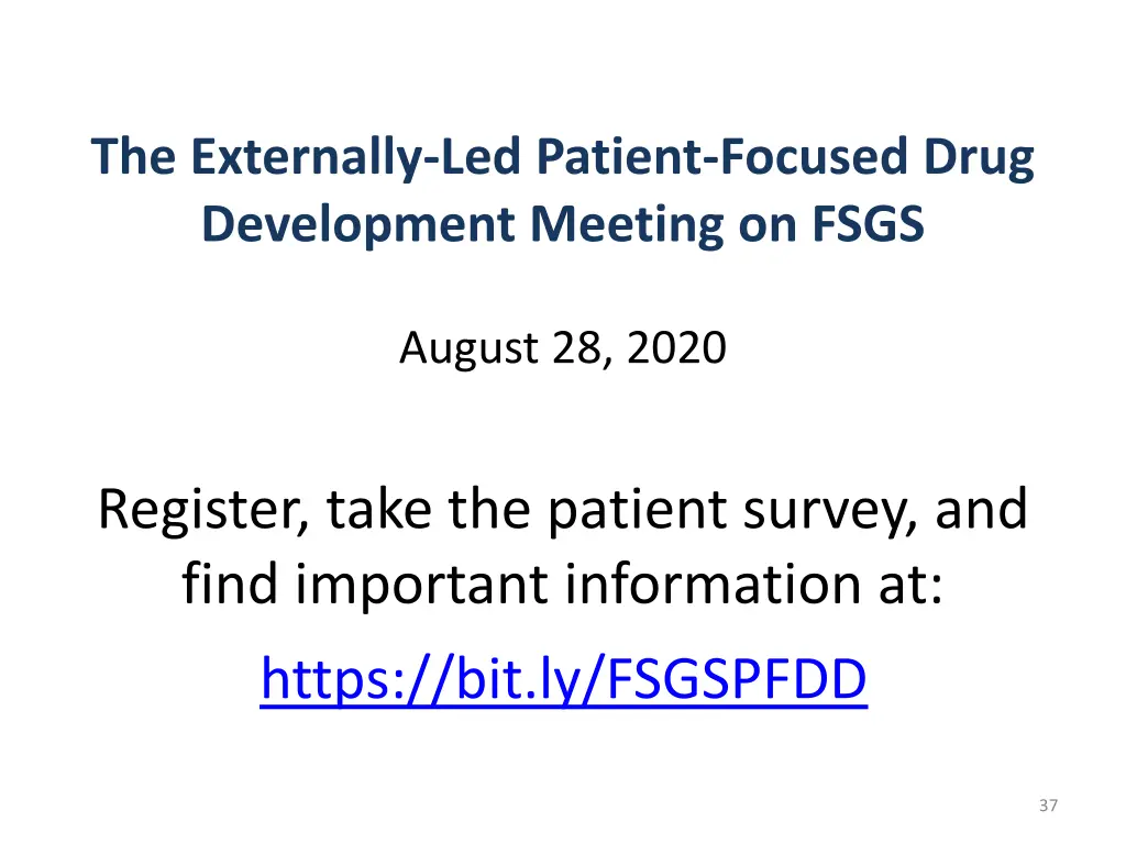 the externally led patient focused drug
