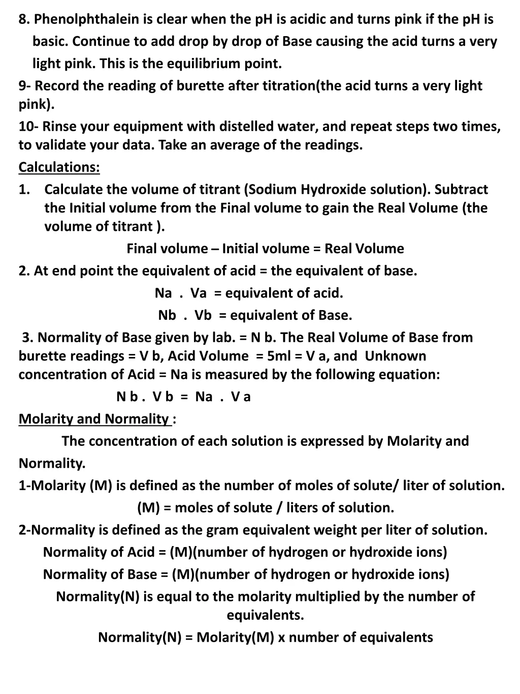 8 phenolphthalein is clear when the ph is acidic